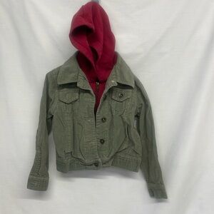 Faded Glory Girls XS (4/5) removeable hooded jacket